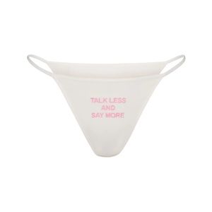 SKIMS Valentine’s Day “Talk Less and Say More” Cotton Jersey String Bikini